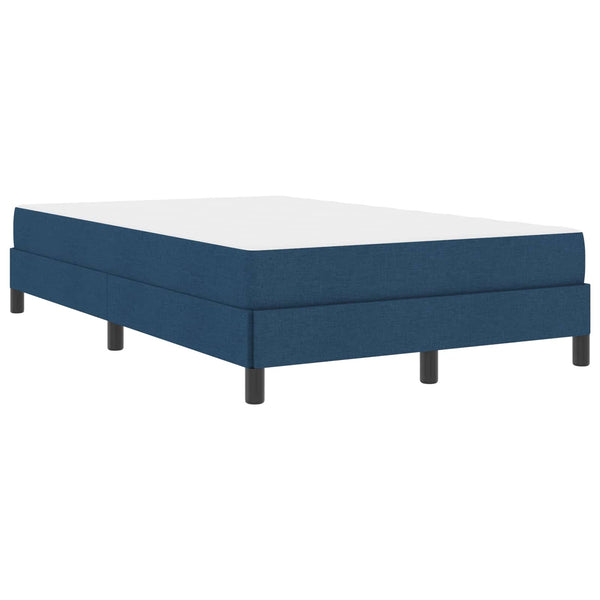 vidaXL Box Spring Bed with Mattress Blue 120 x 200 cm Fabric
