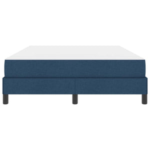 vidaXL Box Spring Bed with Mattress Blue 140 x 200 cm Fabric