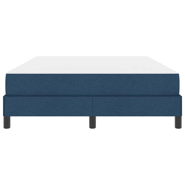 vidaXL Box Spring Bed with Mattress Blue 160 x 200 cm Fabric