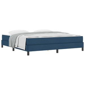 vidaXL Box Spring Bed with Mattress Blue 180 x 200 cm Fabric