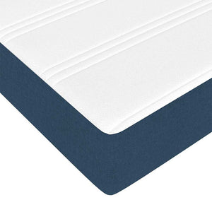 vidaXL Box Spring Bed with Mattress Blue 200 x 200 cm Fabric