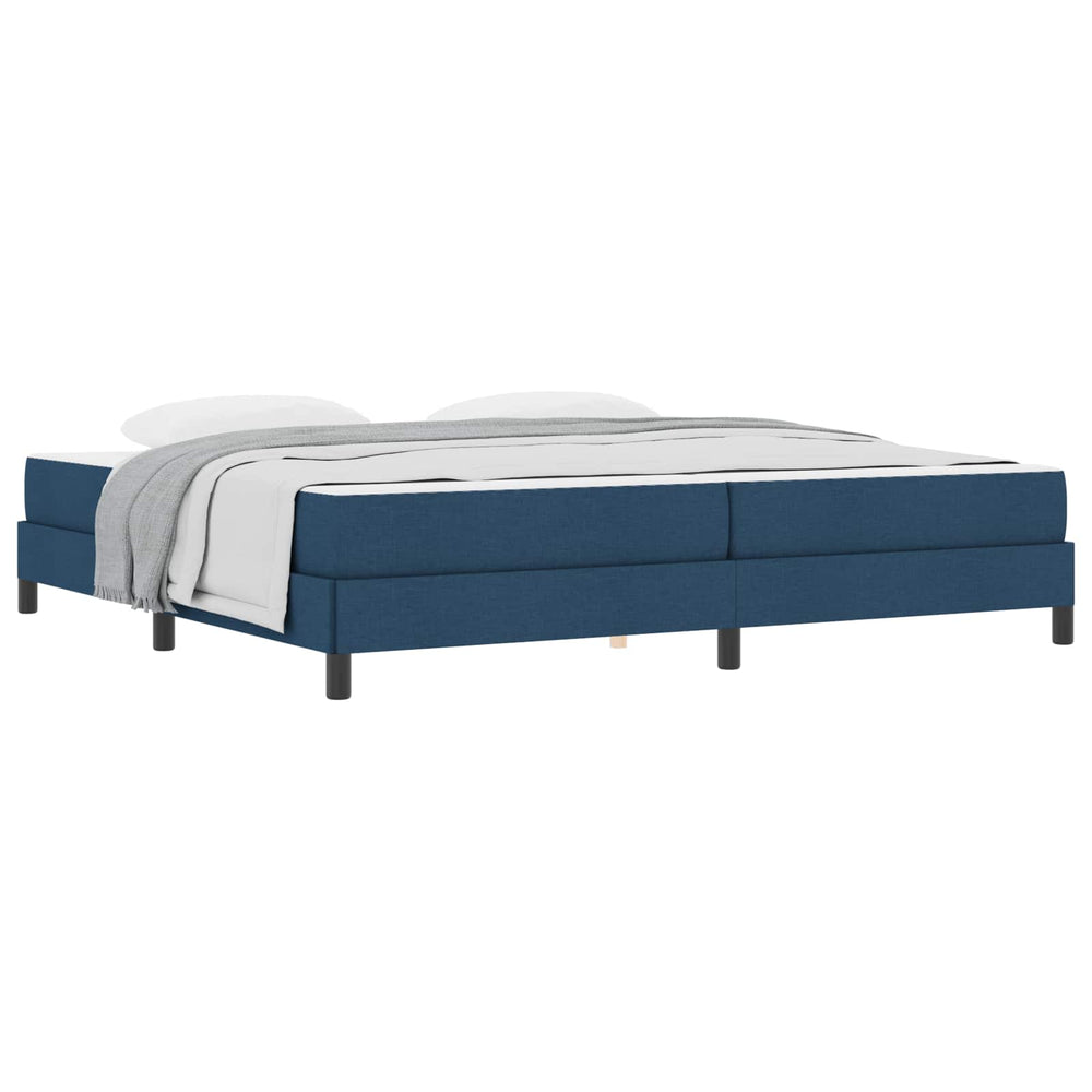 vidaXL Box Spring Bed with Mattress Blue 200 x 200 cm Fabric