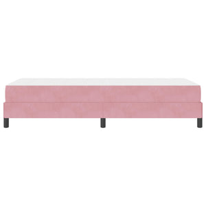 vidaXL Box Spring Bed with Mattress Pink 80 x 200 cm Fabric