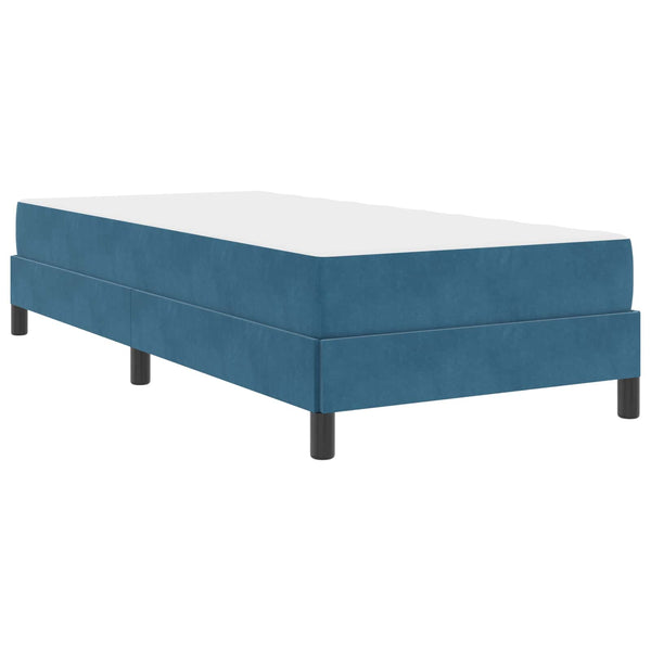 vidaXL Box Spring Bed with Mattress Dark Blue 90 x 190 cm Fabric