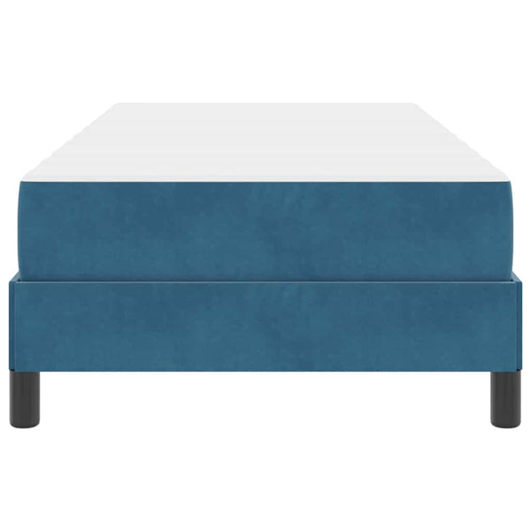 vidaXL Box Spring Bed with Mattress Dark Blue 90 x 190 cm Fabric