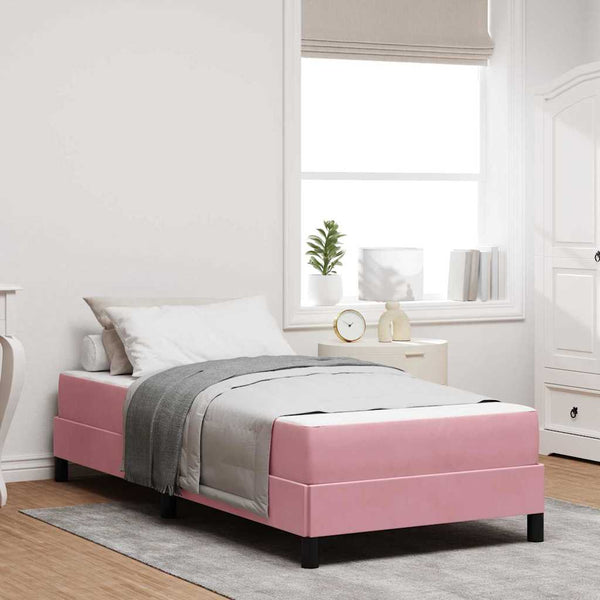 Boxspringbett Rosa mit Matratze 90x190 cm