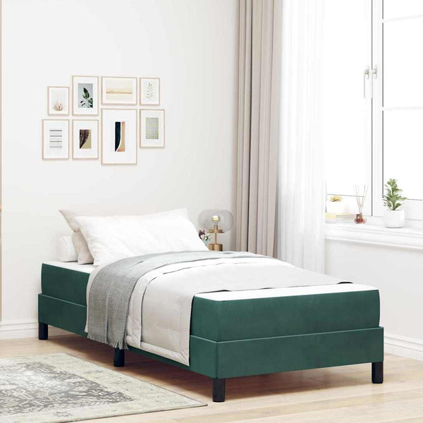 Boxspringbett Dunkelgrün 90x200 cm mit Matratze