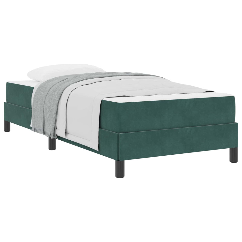 Boxspringbett Dunkelgrün 90x200 cm mit Matratze