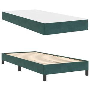 Boxspringbett Dunkelgrün 90x200 cm mit Matratze