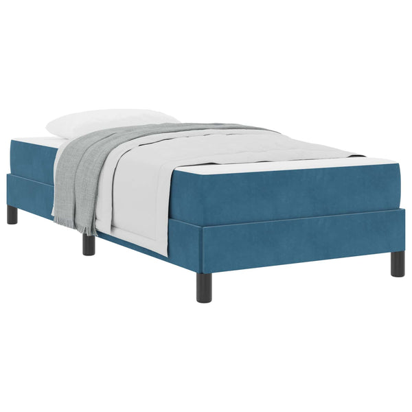 Boxspringbett mit Matratze Dunkelblau 90x200 cm