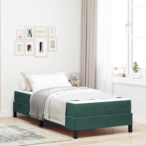 Boxspringbett mit Matratze Dunkelgrün 100x200 cm