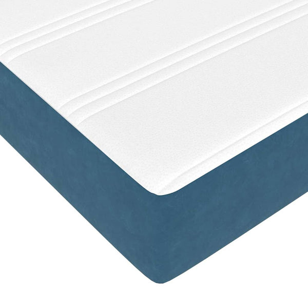 Boxspringbett mit Matratze Dunkelblau 100x200 cm