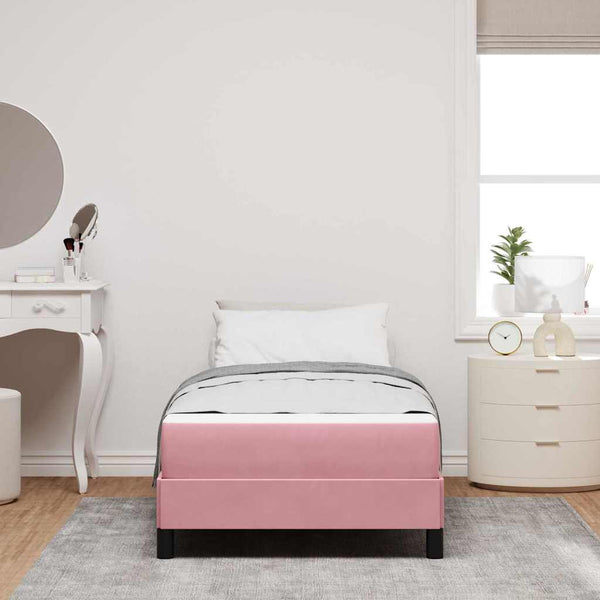 Boxspringbett Rosa mit Matratze 100x200 cm