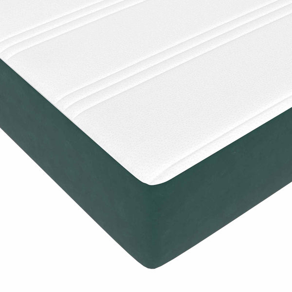 Boxspringbett mit Matratze Dunkelgrün 120x190 cm