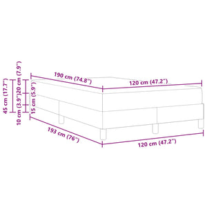 Boxspringbett mit Matratze Dunkelgrün 120x190 cm