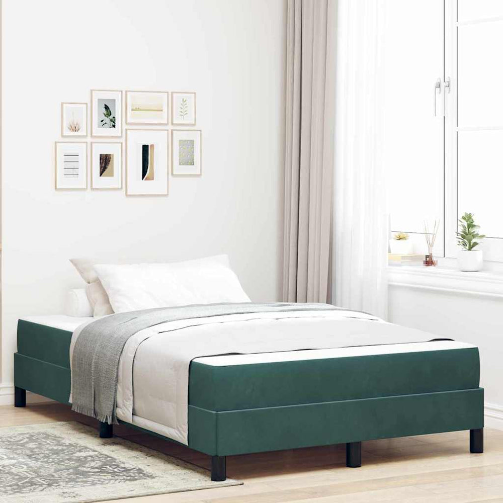 Boxspringbett Dunkelgrün mit Matratze 120x200 cm