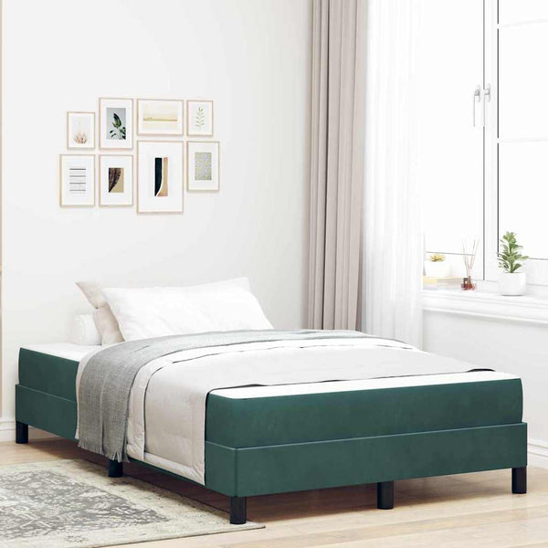 Boxspringbett Dunkelgrün mit Matratze 120x200 cm
