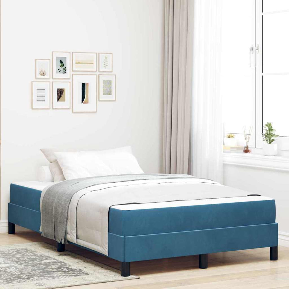 Boxspringbett mit Matratze Dunkelblau 120x200 cm
