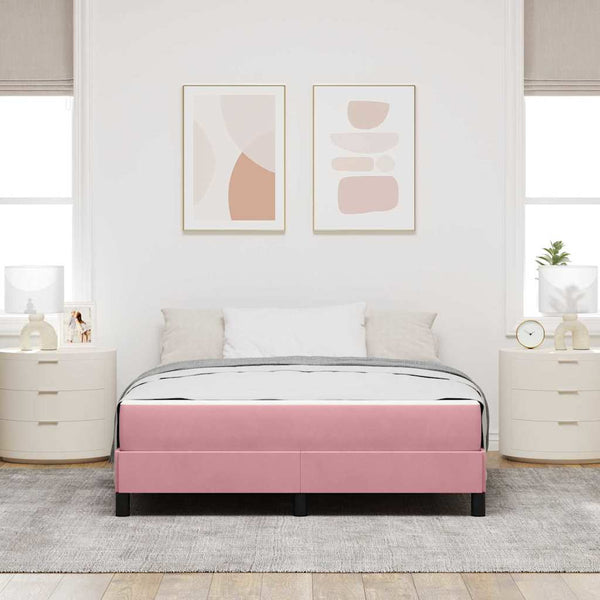 Boxspringbett Rosa mit Matratze 140x190 cm