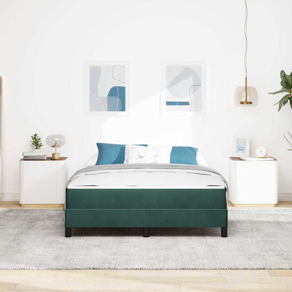 Boxspringbett Dunkelgrün 140x200 cm mit Matratze