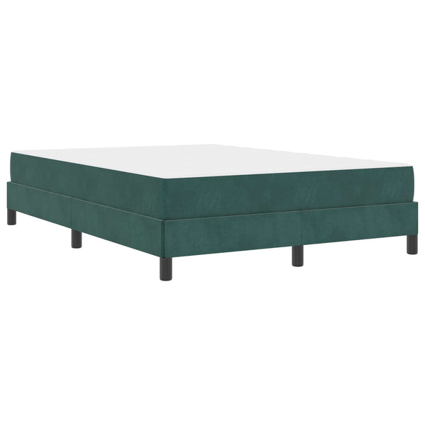 Boxspringbett Dunkelgrün 140x200 cm mit Matratze