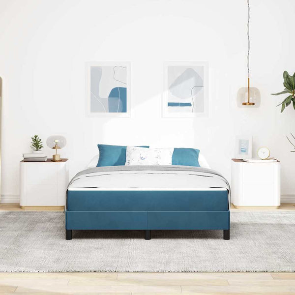 Boxspringbett mit Matratze Dunkelblau 140x200 cm