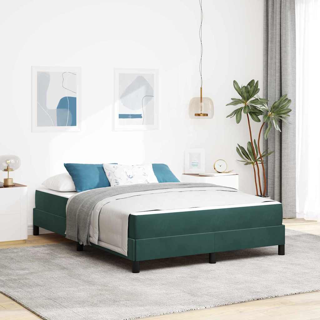 Boxspringbett mit Matratze Dunkelgrün 160x200 cm