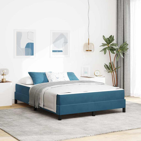 Boxspringbett mit Matratze Dunkelblau 160x200 cm