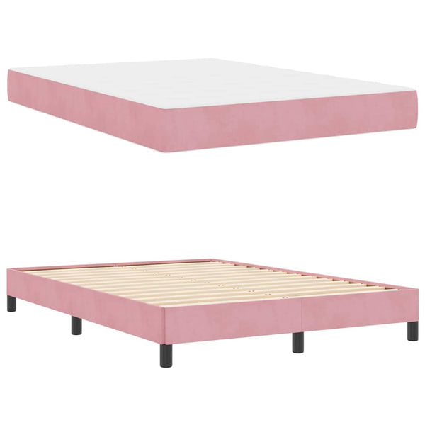 Boxspringbett Rosa mit Matratze 160x200 cm
