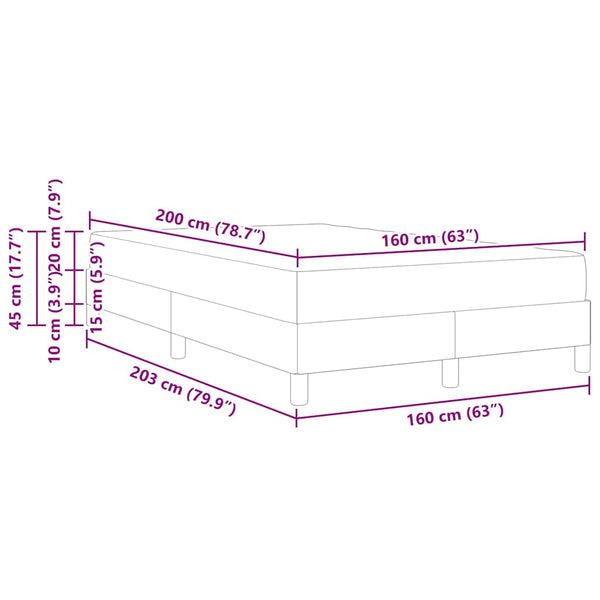 Boxspringbett Rosa mit Matratze 160x200 cm