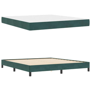 Boxspringbett Dunkelgrün 180x200 cm mit Matratze