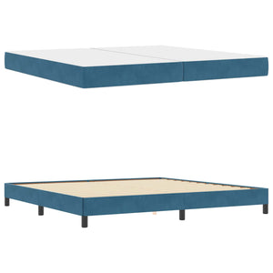 Boxspringbett mit Matratze Dunkelblau 200x200 cm