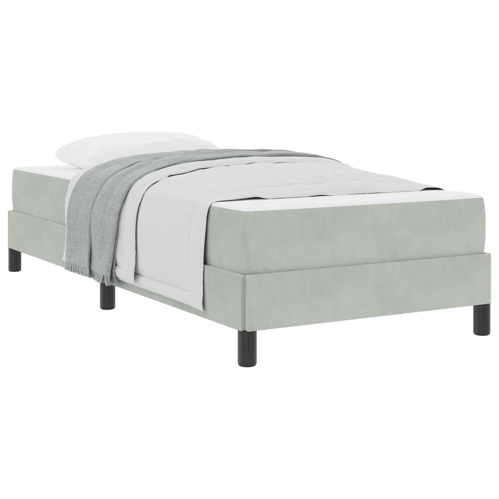 Boxspringbett mit Matratze Hellgrau 90x210 cm