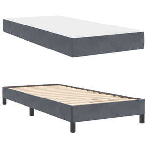 Boxspringbett mit Matratze Dunkelgrau 90x210 cm
