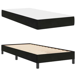 Boxspringbett mit Matratze Schwarz 90x210 cm