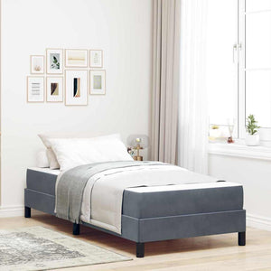 Boxspringbett mit Matratze Dunkelgrau 100x210 cm