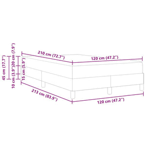 Boxspringbett Dunkelgrau 120x210 cm