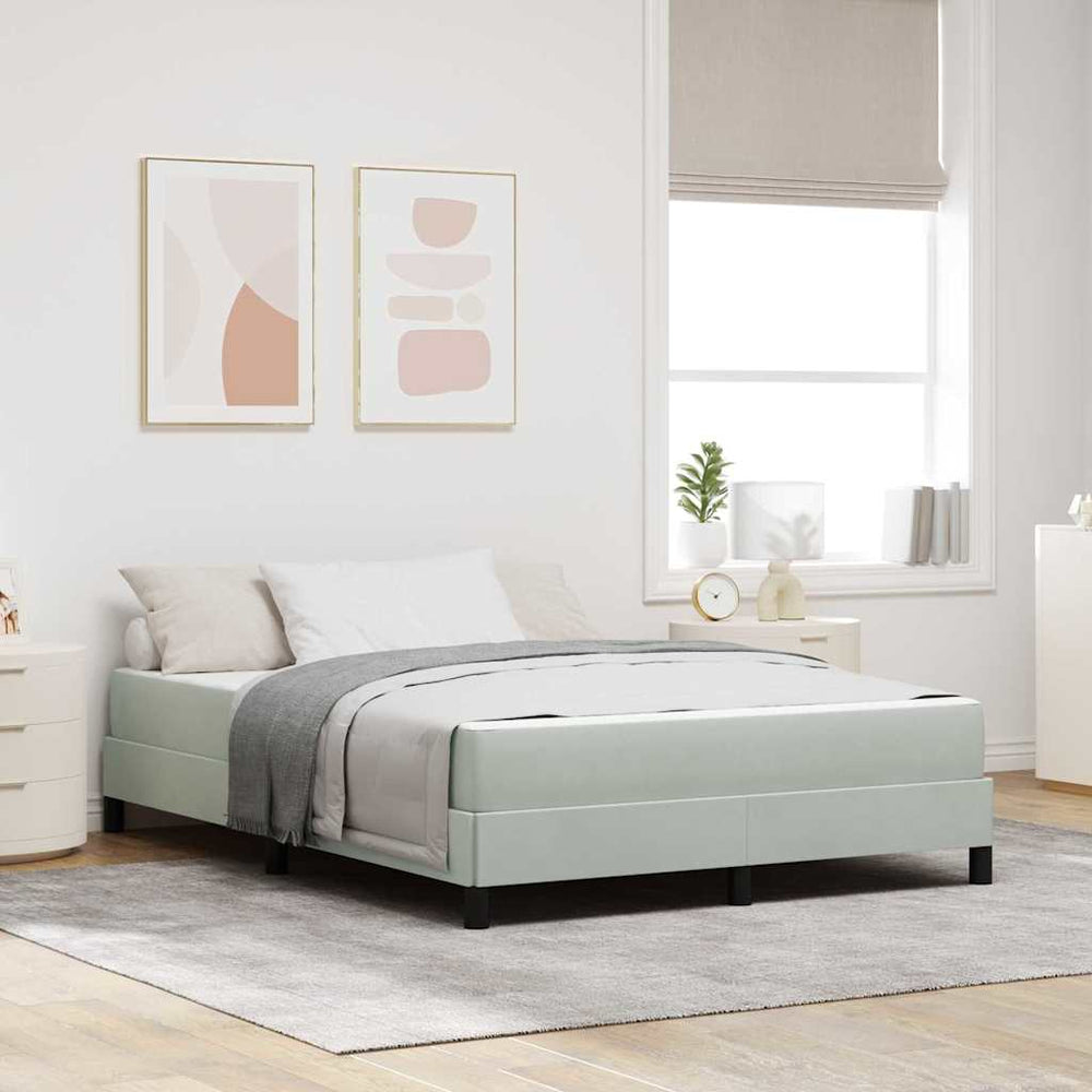 Boxspringbett mit Matratze Hellgrau 140x210 cm