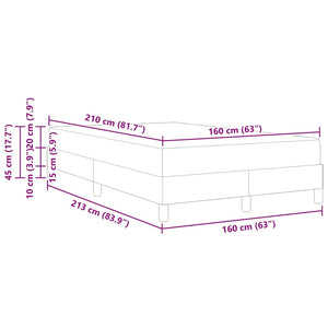 Boxspringbett mit Matratze Hellgrau 160x210 cm