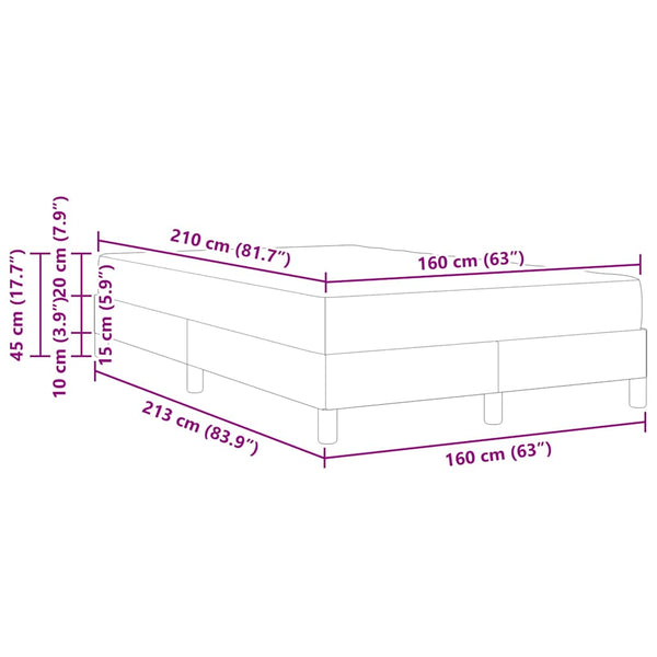 Boxspringbett Dunkelgrün 160x210 cm
