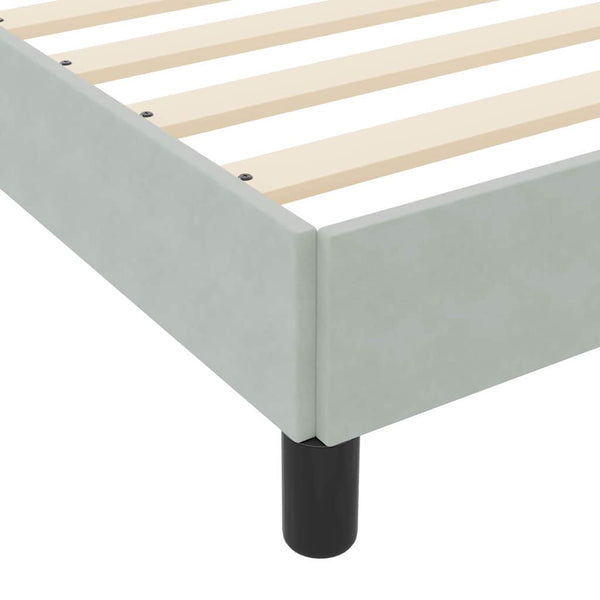 vidaXL Box Spring Bed with Mattress Light Grey 180 x 210 cm Fabric
