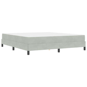 vidaXL Box Spring Bed with Mattress Light Grey 180 x 210 cm Fabric