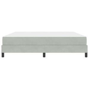 vidaXL Box Spring Bed with Mattress Light Grey 180 x 210 cm Fabric