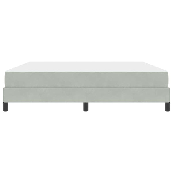 vidaXL Box Spring Bed with Mattress Light Grey 180 x 210 cm Fabric