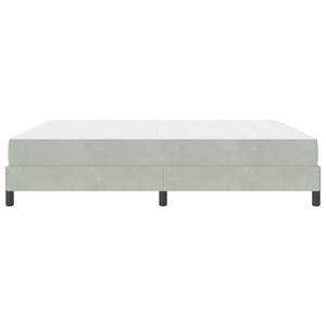 vidaXL Box Spring Bed with Mattress Light Grey 180 x 210 cm Fabric