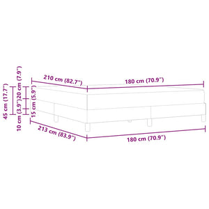 vidaXL Box Spring Bed with Mattress Light Grey 180 x 210 cm Fabric