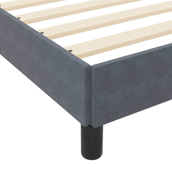 vidaXL Box Spring Bed with Mattress Dark Grey 180 x 210 cm Fabric