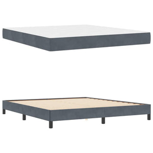 vidaXL Box Spring Bed with Mattress Dark Grey 180 x 210 cm Fabric