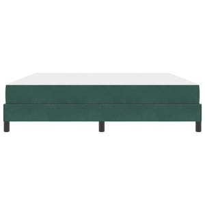 vidaXL Box Spring Bed with Mattress Dark Green 180 x 210 cm Fabric