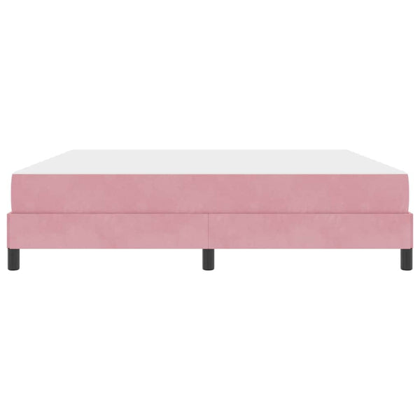 vidaXL Box Spring Bed with Mattress Pink 180 x 210 cm Fabric